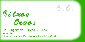 vilmos orvos business card